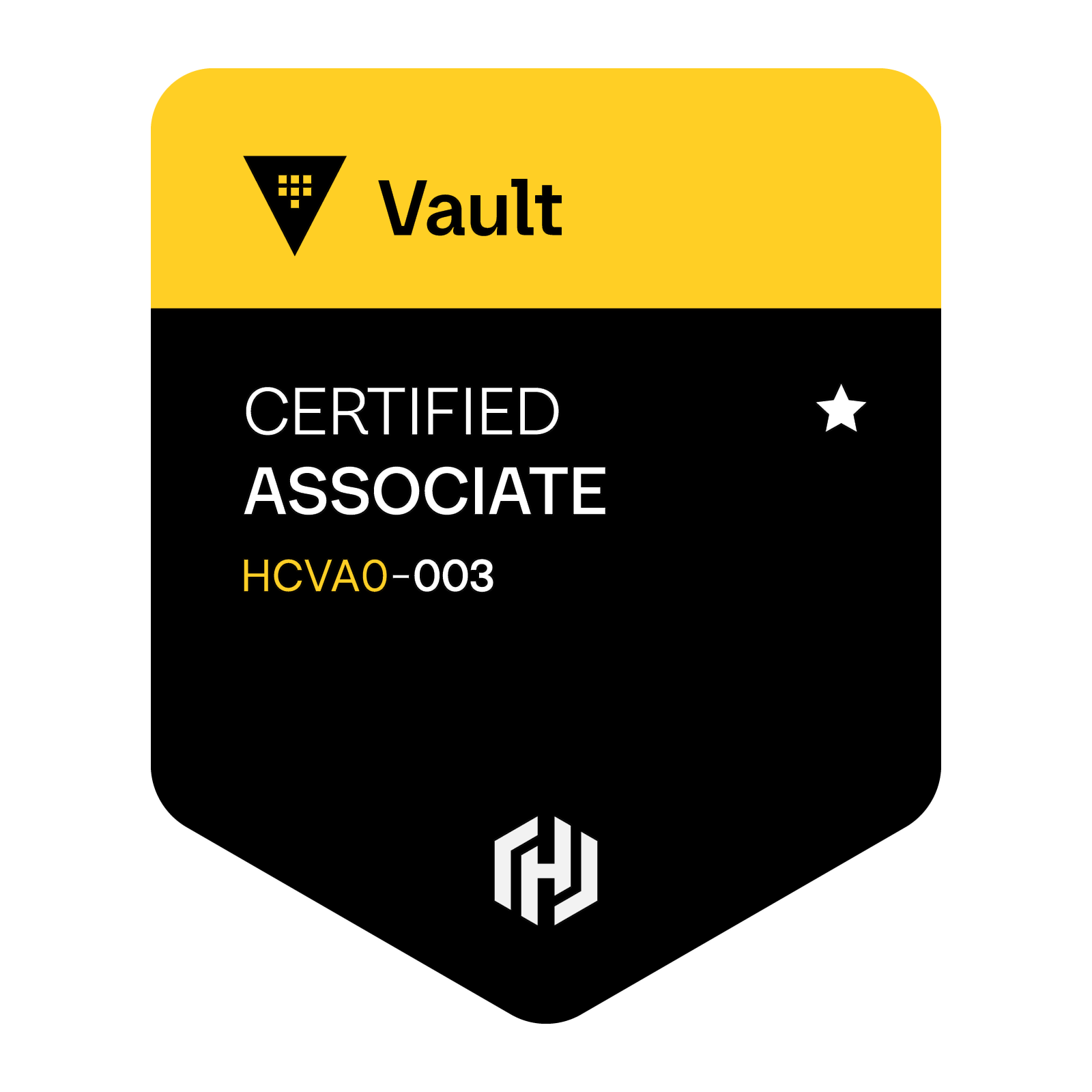 HashiCorp Certified: Vault Associate badge